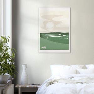 River Cuckmere Digital Download | South Downs Landscape Art | Minimalist Sussex Wall Decor | Printable Nature Poster | UK Countryside Gift
