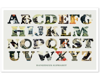 PRINT - Dangerous A-Z Print for adventurous children Premium Matte Paper Poster