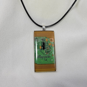 Upcycled Circuit Board Pendant - STEM jewelry, Upcycled Jewelry, Real Circuit Board pendant, Funky Jewelry, Unique pendant, Geek Jewelry