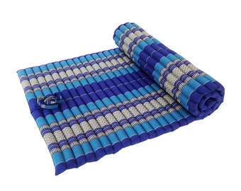 Thai Kapok XL Roll-Up Large Floor Cushion 200 x 100cm ~ Royal Blue