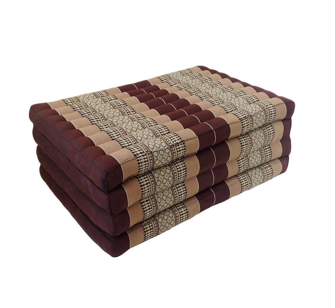 Thai Kapok Extra Wide 4fold Floor Cushion Brown Etsy UK