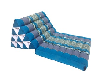 Thai Kapok 1-Fold Triangle Recliner Cushion ~ Blue