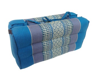 Traditional Kapok Foldable Yoga Meditation Cushion with Carry Handle (Blue)