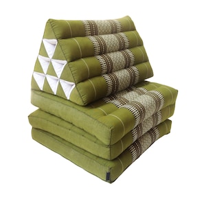 Thai Kapok 3 fold Floor Cushion With Triangle Recliner Cushion