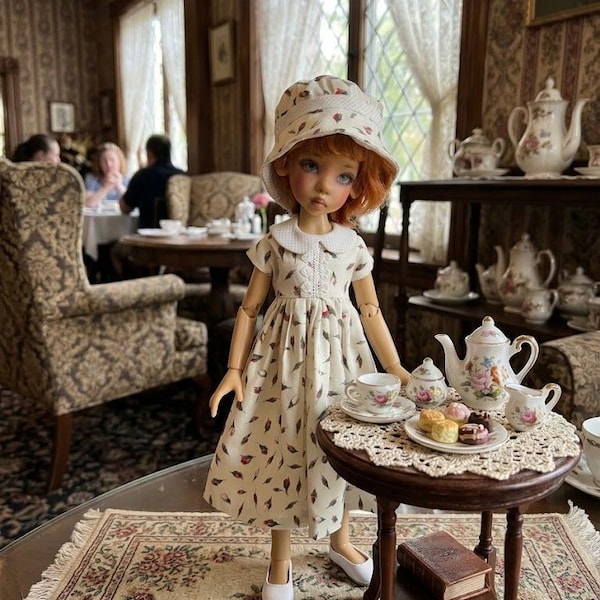Handmade Rose Bud School Days Dress Set for 18-19" Kaye Wiggs MSD Doll