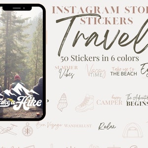 Instagram story sticker, Travel Sticker, Camping Clip art, Summer Story Instagram Icon