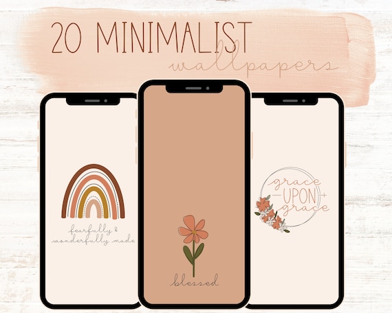 Minimalist Phone Wallpaper Pack, Christian Quotes iphone wallpaper, Botanical Wallpaper, Boho Wallpaper, Digital Wallpaper