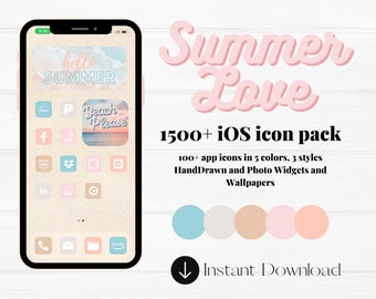 1500+ iOS 14 icons | iOS 15 | app icons | Beach wallpapers | iOS 14 aesthetic | iphone wallpaper