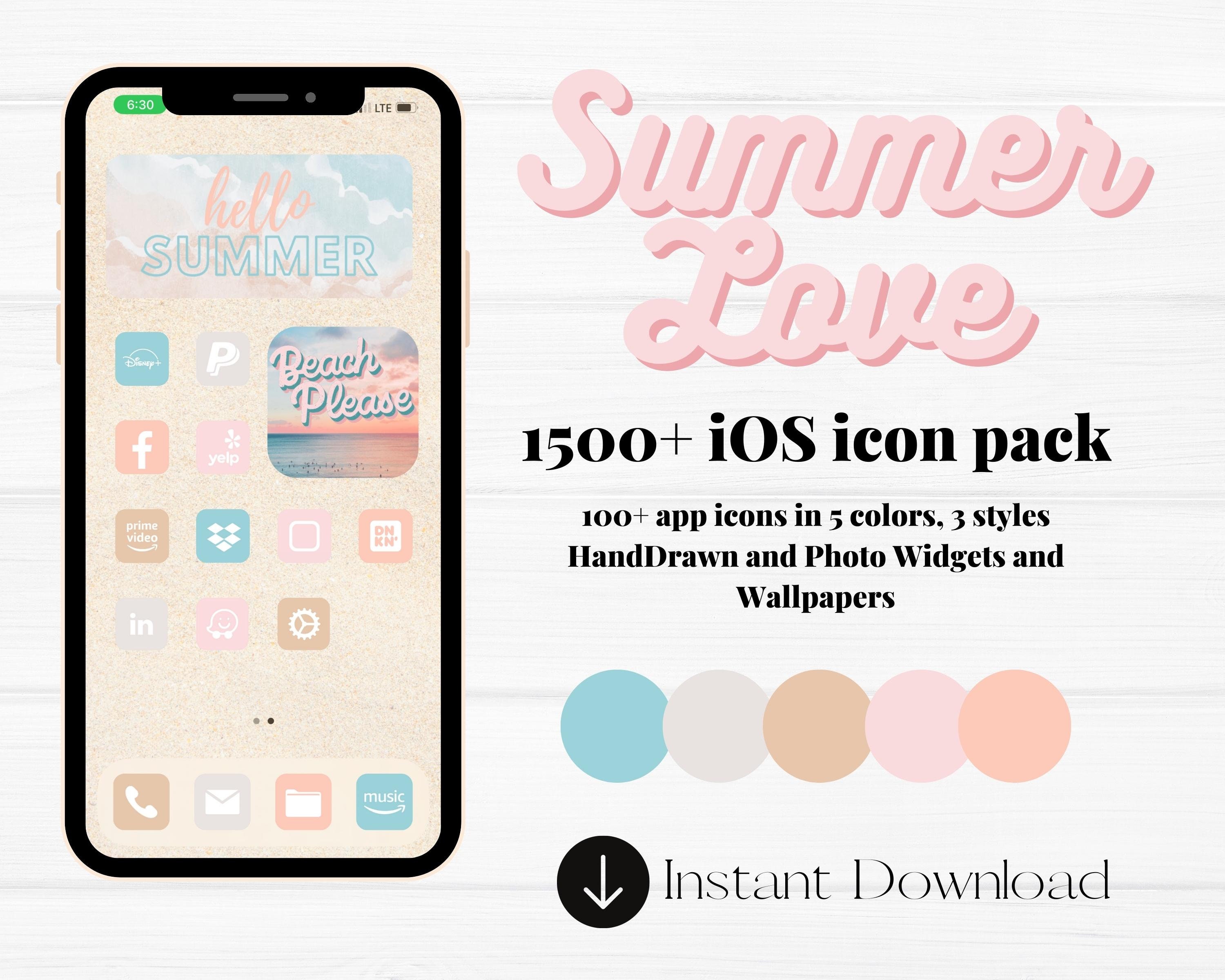 1500+ iOS 14 icons | iOS 15 | app icons | Beach wallpapers | iOS 14 aesthetic | iphone wallpaper