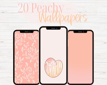 20 Peach-bakgrundsbilder för mobiltelefoner, Peach iOS 14-estetik, Just Peachy iPhone-bakgrundsbilder