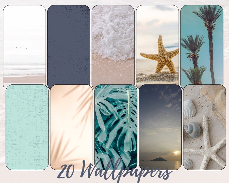 Beach Phone Wallpaper Pack, Tropical Wallpaper, Beach iPhone Wallpaper ...