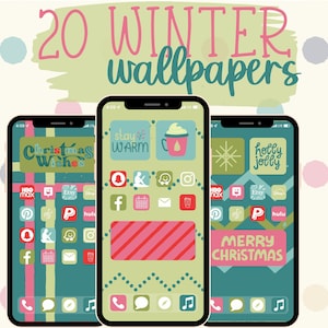 20 fonds d&#39;écran de téléphone d&#39;hiver, fond d&#39;écran d&#39;hiver, iOS 15, iOS 16, papier peint de Noël