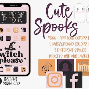4000+ Halloween App Icons, iOS 14 Icons, iPhone Wallpaper, iOS 15, iOS 16, niedliche Halloween-Ästhetik