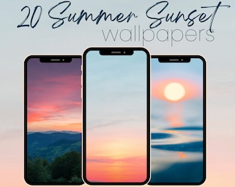 Strandtelefonbakgrundspaket, Tropisk tapet, Strand iPhone-bakgrund, Abstrakt tapet, Digital bakgrund