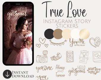 Instagram Story sticker, Love & Wedding Instagram sticker, Instagram Theme