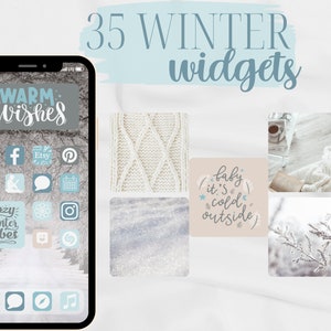 35 Winter phone widgets, Christmas Aesthetic, Winter widgets for Widgetsmith