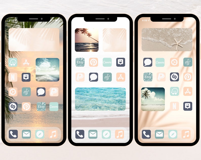 Beach Phone Wallpaper Pack, Tropical Wallpaper, Beach iPhone Wallpaper ...
