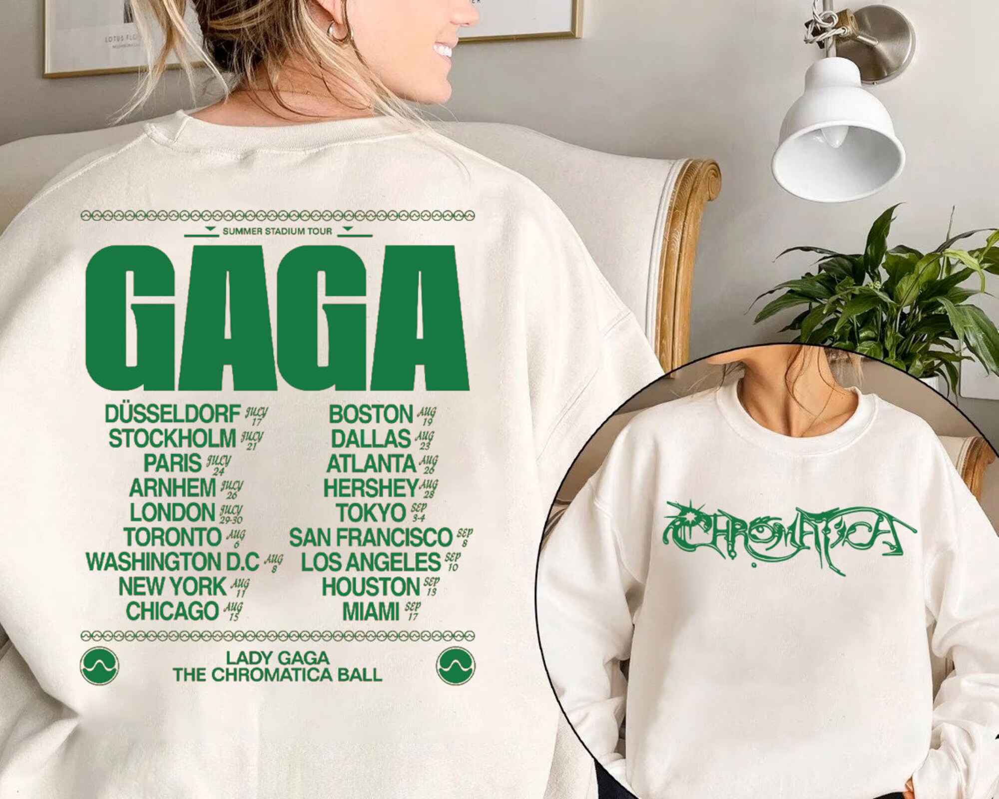 Discover Gaga The Chromatica Ball Tour 2022 Beidseitiges Pullover