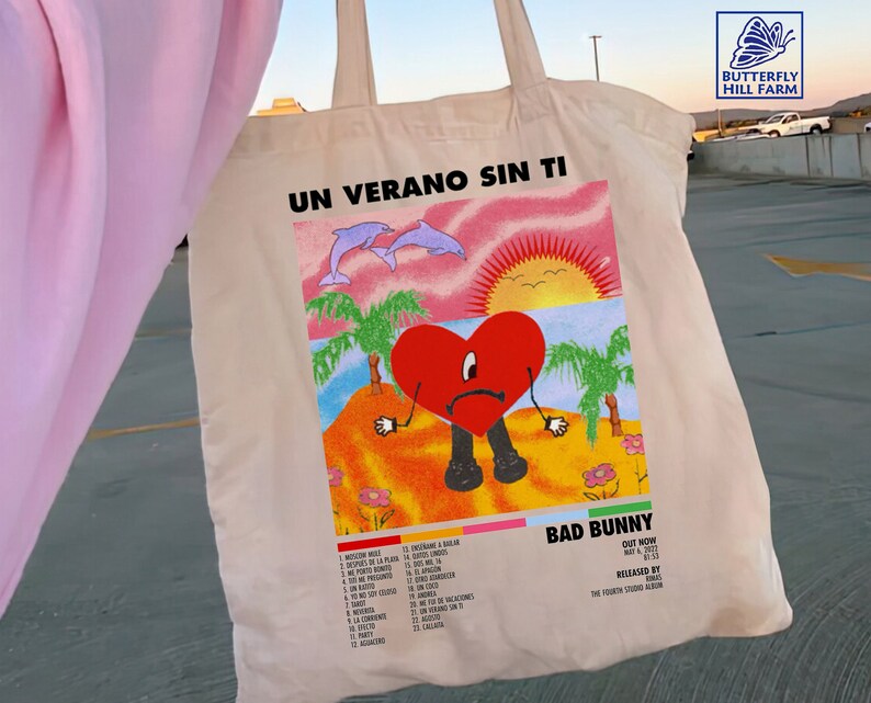 Un Verano Sin Ti Track List Tote Bag Bad Bunny Tote Bag - Etsy