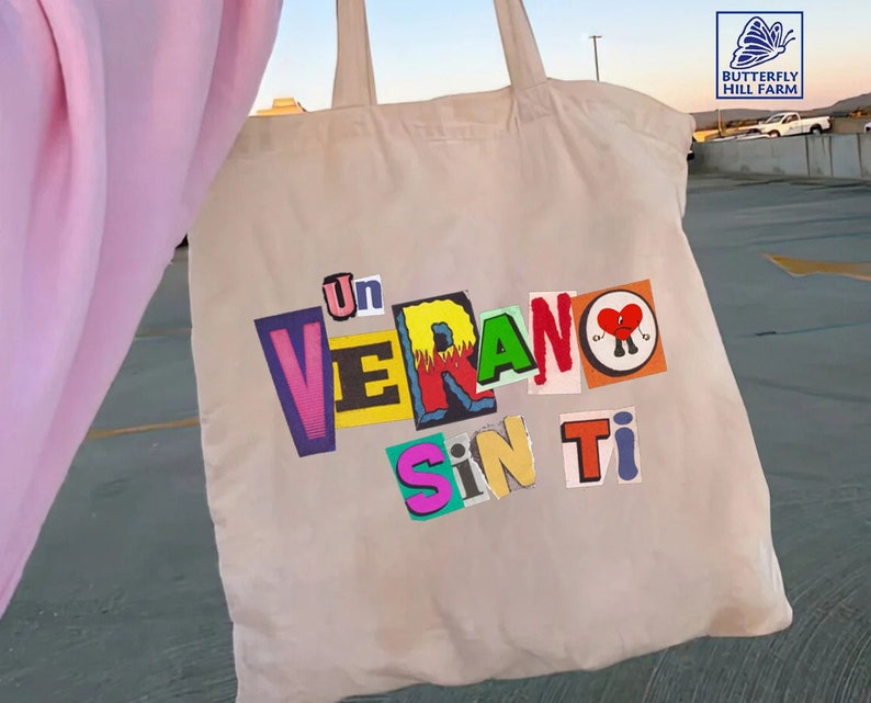 Un Verano Sin Ti Tote Bag, Bad Bunny Tote Bag, Aesthetic Tote Bag