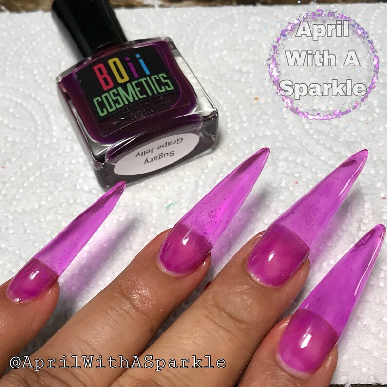 Jelly Nails Jelly Nail Polish Sugary Grape Jelly Etsy