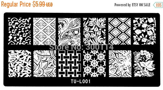 On Sale nail stamping plate,  TU-1 , Nail Art