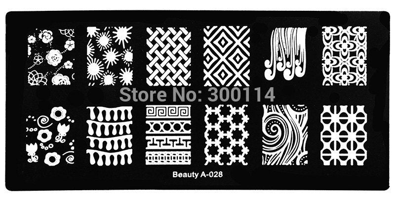 nail stamping plate,  beauty 28 , Nail Art