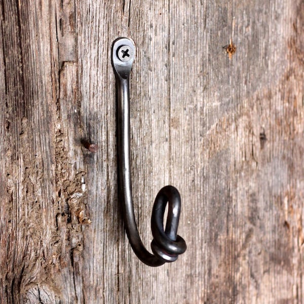 Hand Forged Ivy Vine Wall Hook | Blacksmith Wrought Iron Coat Hanger