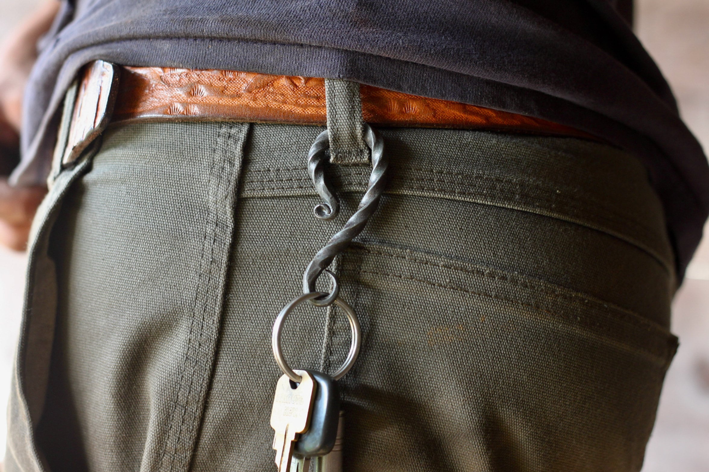 Dual key chain with belt clip