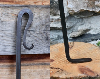 Hand Forged Fire Pit Poker - "The Beast" | Blacksmith Fire Tool (54")