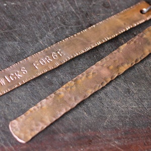 Personalized Copper Bookmark Rustic Handmade image 4