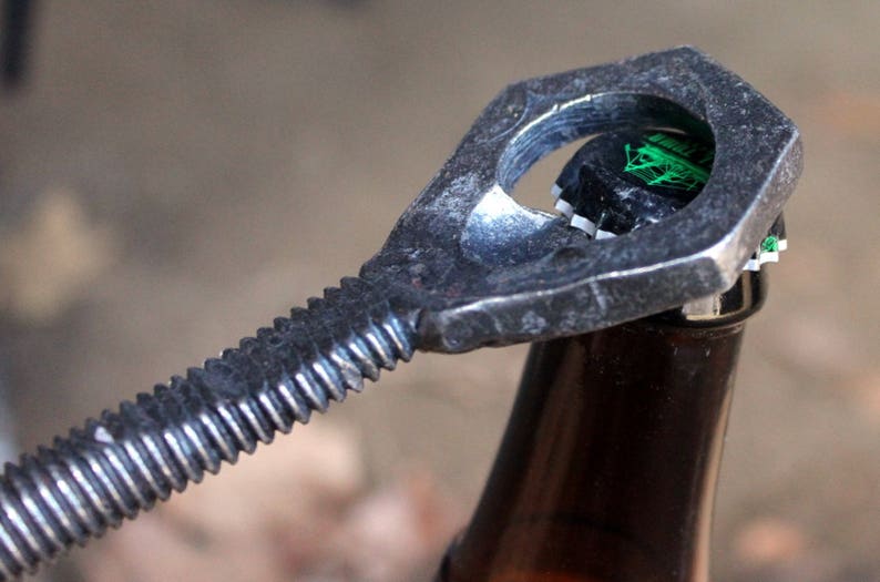 Nut and Bolt Bottle Opener Blacksmith Handmade Hand Etsy