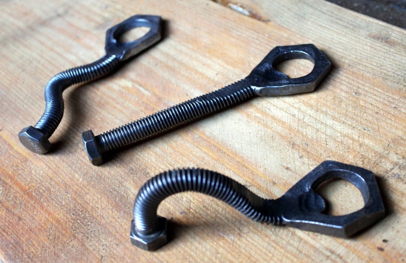 Nut and Bolt Bottle Opener Blacksmith Handmade Hand Etsy