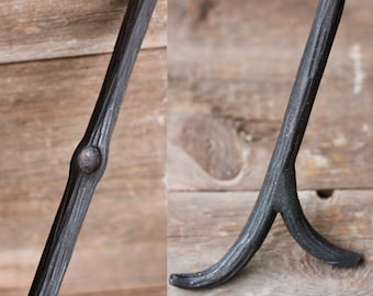 Hand Forged "Fire Stick" Fire Poker: Blacksmith Wrought Iron Fireplace Tool