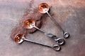 Coffee Scoop Blacksmith Forged Copper and Steel 1 Tablespoon Handmade