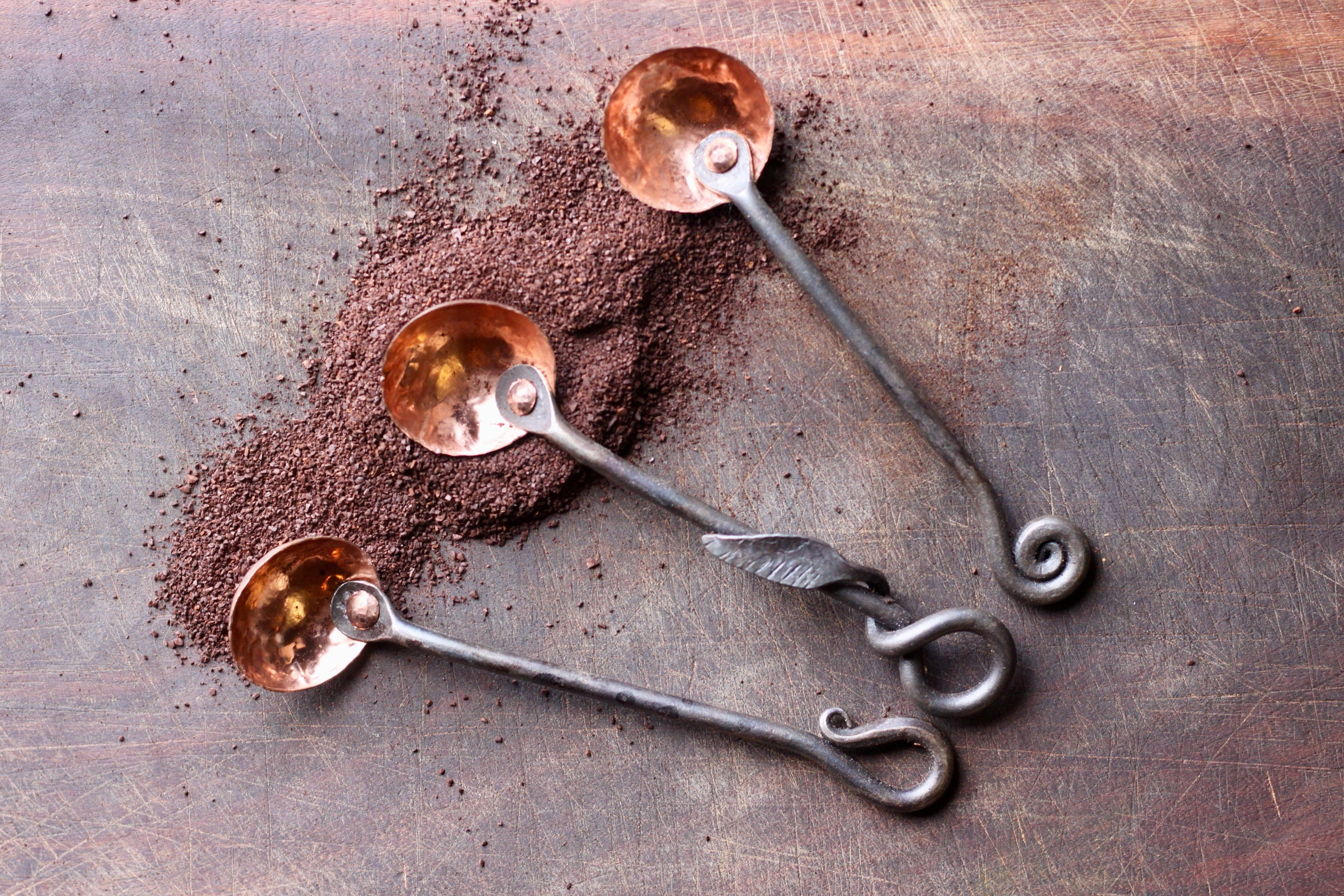 Coffee Scoop Blacksmith Copper and Steel 1 Tablespoon Etsy Canada