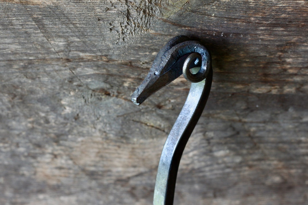 Hand Forged Ram's Head Fire Poker: Wrought Iron Fireplace Tool - Etsy