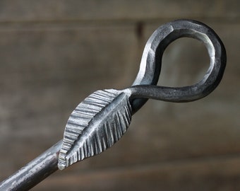 Hand Forged Legacy Fire Poker | Blacksmith Made Iron Fireplace and Campfire Tool