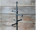 Hand Forged Iron Fireplace Tool Stand | Blacksmith Fireside Accessory