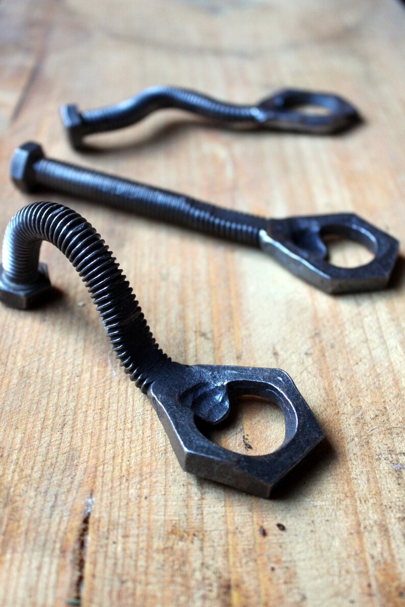 Nut and Bolt Bottle Opener Blacksmith Handmade Hand Etsy