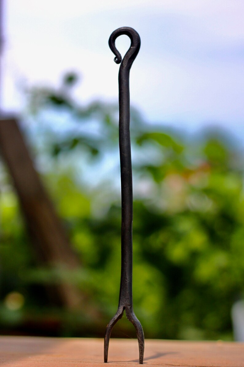 BBQ Cooking Fork Blacksmith Grill Tool Etsy