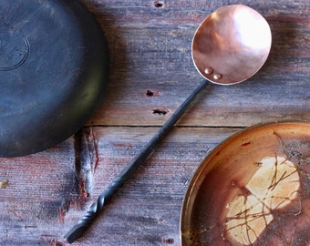 Copper Serving Spoon | Hand Forge Serving Utensil Handmade Serving Spoon Table Setting