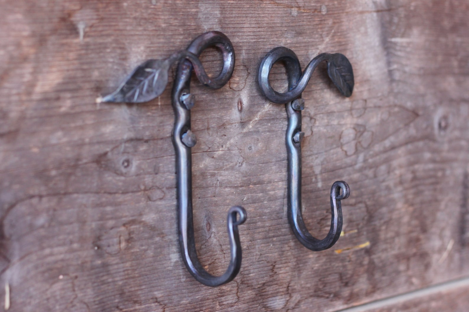 Leaf Hook Blacksmith Hand Coat Hook Etsy