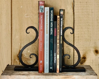 Bookends Handmade Blacksmith Hand-forged Scrolled Design