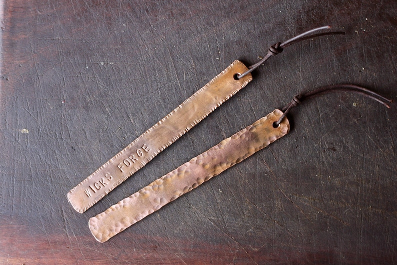 Personalized Copper Bookmark Rustic Handmade image 6