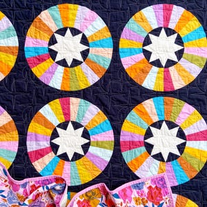 Scarica il modello PDF "Stars Above Quilt", stella moderna, trapunta curva, patchwork di carta per principianti, modello per trapunta a stella, FPP, creazione di trapunte immagine 9