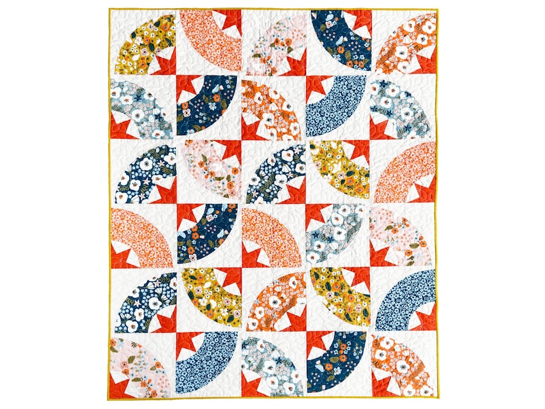 PDF Stars Above Quilt Pattern Download, Modern Star, Curves Quilt, Beginner Foundation Paper Piecing, Star Quilt Pattern, FPP, Quilt Making image 5