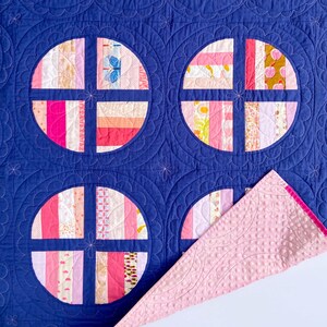PDF That's No Moon Quilt Pattern by Megan Collins // Modern Curves Quilt// Scrappy Quilt Pattern image 8