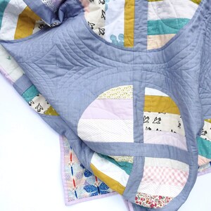 PDF That's No Moon Quilt Pattern by Megan Collins // Modern Curves Quilt// Scrappy Quilt Pattern image 6