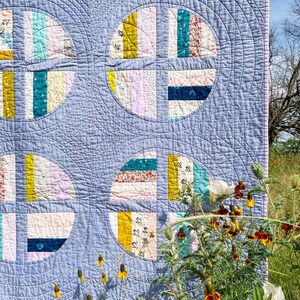 PDF That's No Moon Quilt Pattern by Megan Collins // Modern Curves Quilt// Scrappy Quilt Pattern image 5